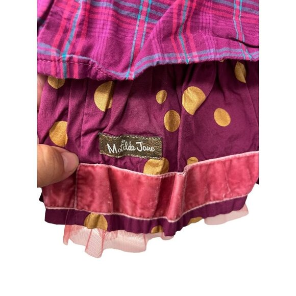 Matilda Jane Dress 12-18 Months Purple Pink Gold Sleeveless Ruffles Baby Girl - Picture 3 of 5